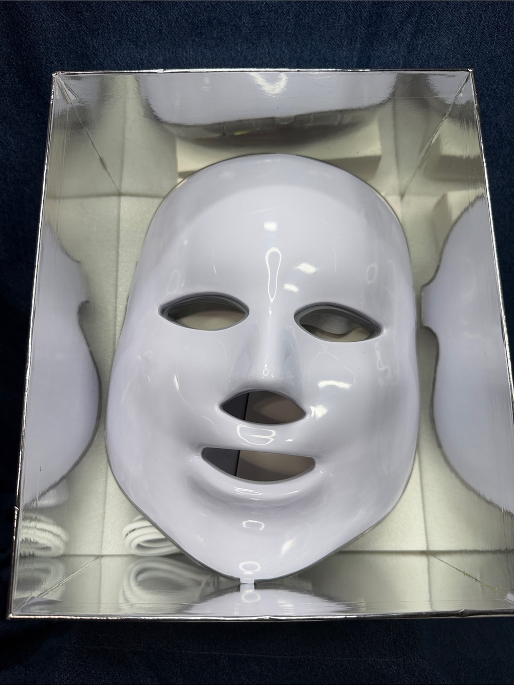 LED Facial Light Therapy Mask - White